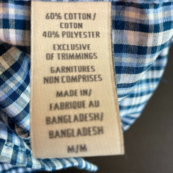 DENVER HAYES CLASSIC FIT PLAID SHORT SLEEVE SHIRT SIZE Medium - Picture 3 of 3